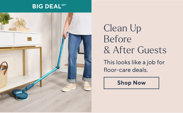Clean Up Before & After Guests  This looks like a job for floor-care deals.