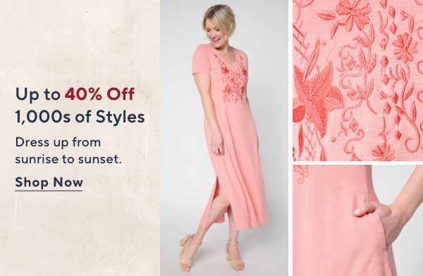 Up to 40% Off 1,000s of Styles