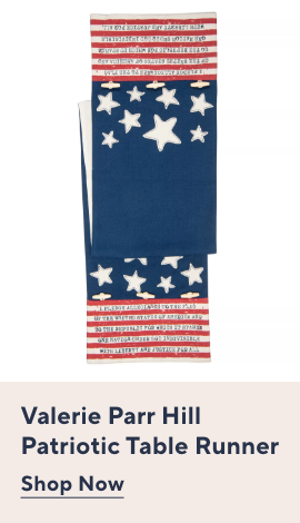 Valerie Parr Hill Patriotic Table Runner