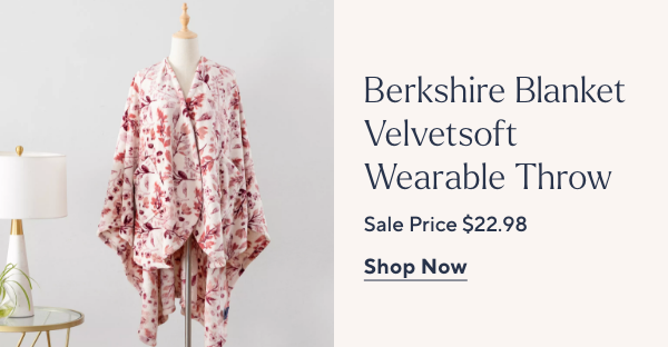 Berkshire Velvetsoft Watercolor Meadow Wearable Throw