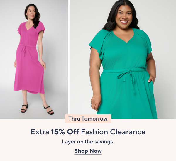 Extra 15% Off Fashion Clearance