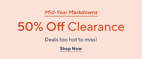 Up to 50% Off Clearance