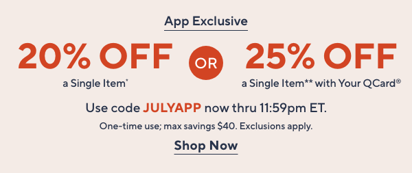 20% or 25% Off 