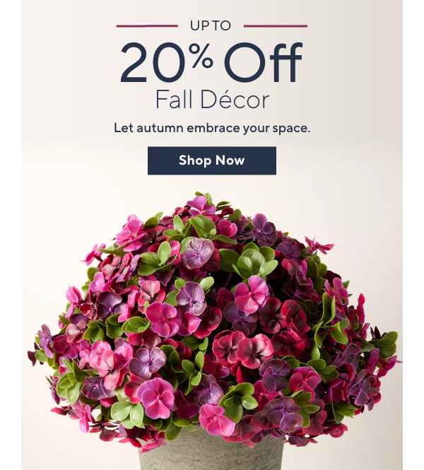 Up to 20% Off Fall Decor