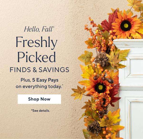 Hello, Fall + 5 Easy Pays on Everything