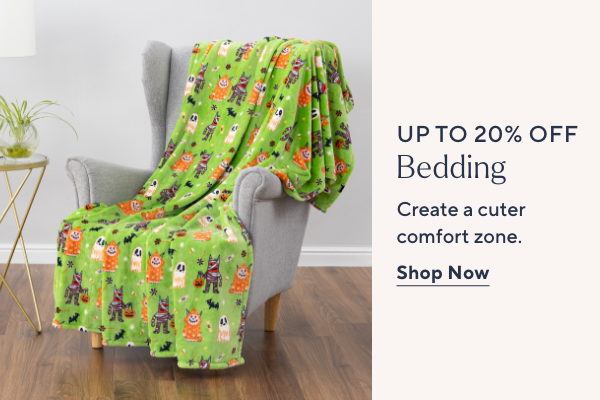 up to 20% off bedding