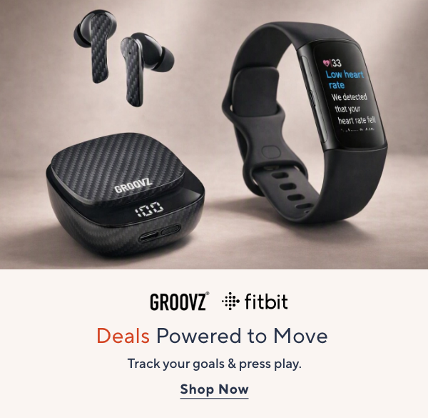 Groovz, Fitbit - Deals Powered to Move