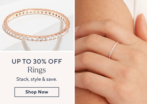 up to 30% off rings