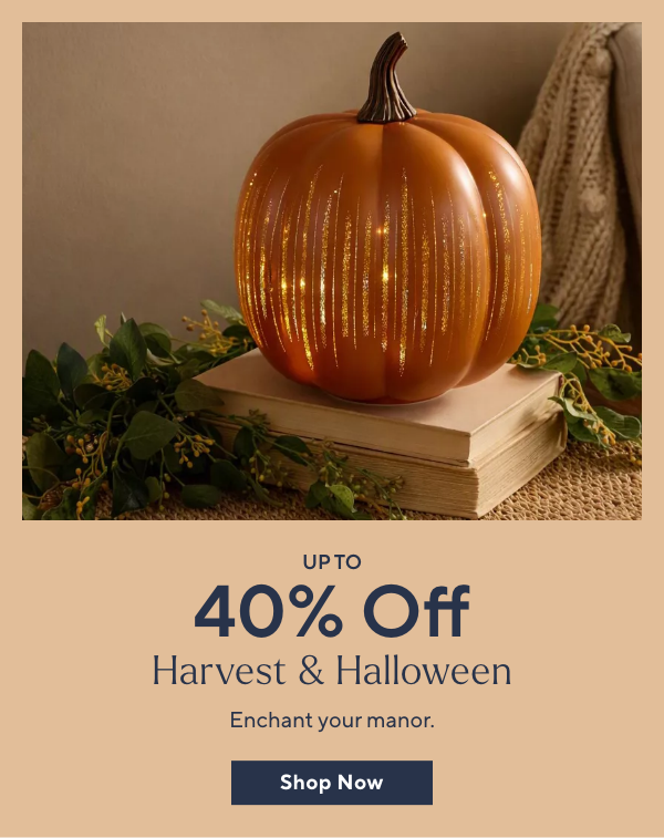 Up to 40% Off Harvest & Halloween