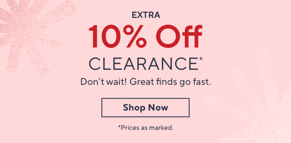 extra 10% off clearance
