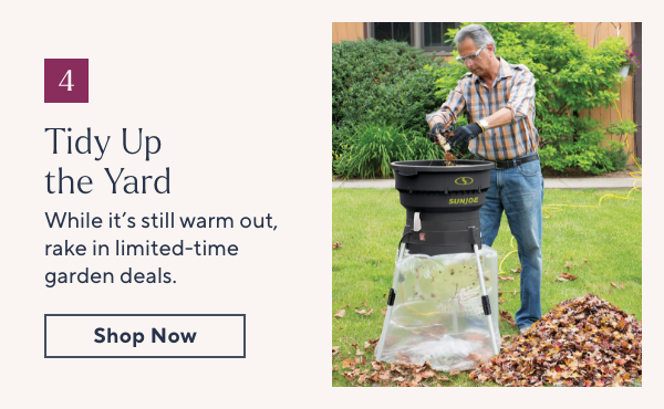 tidy up the yard