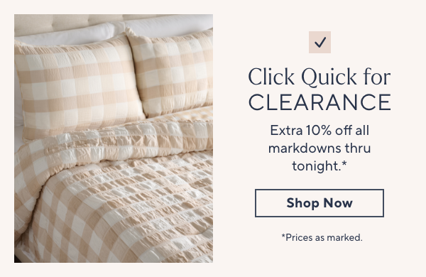 extra 10% off all clearance