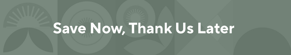 save now, thank us later 