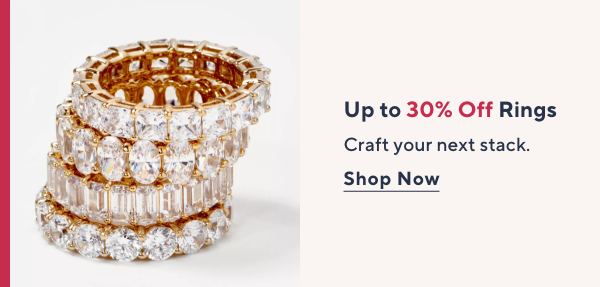 up to 30% off rings