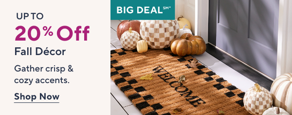 Up to 20% Off Fall Decor 