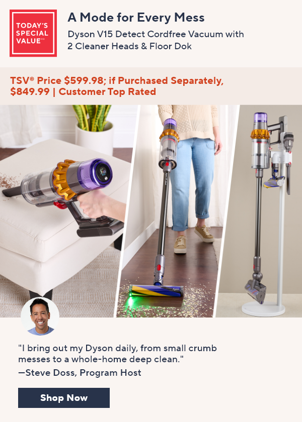 Dyson V15 Detect Cordfree Vacuum w/2 CleanerHeads & Dok