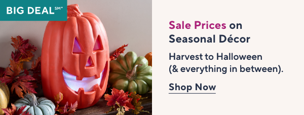 sale prices on seasonal decor