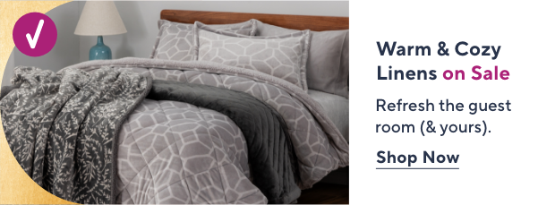 warm and cozy linens on sale