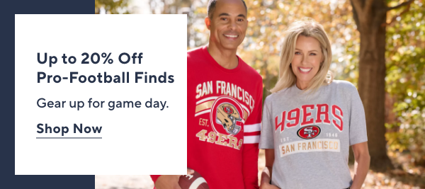 up to 20% off pro football finds