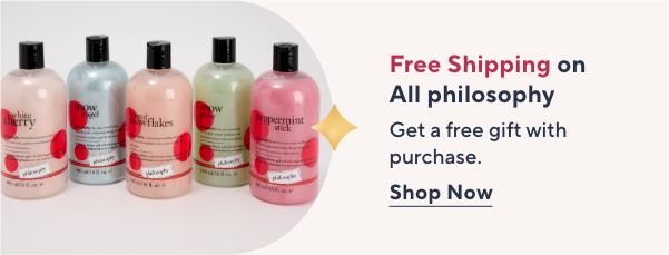 free shipping on all philosophy