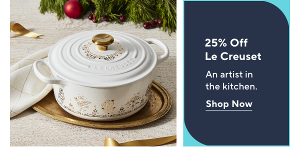 25% off le creuset