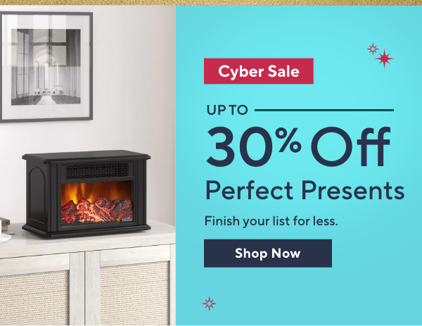 cyber sale up to 30% off perfect presents