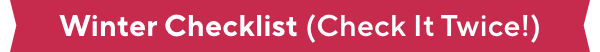 winter checklist