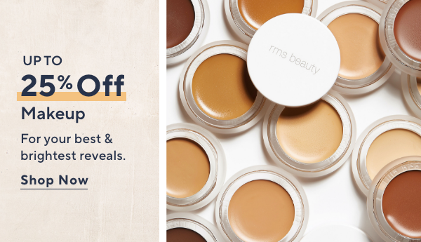 up to 25% off makeup