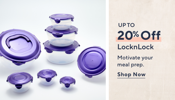 up to 20% off locknlock