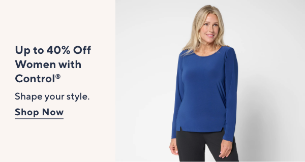 up to 40% off women with control