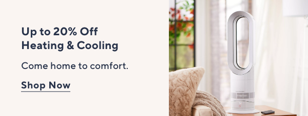 up to 20% off heating & cooling