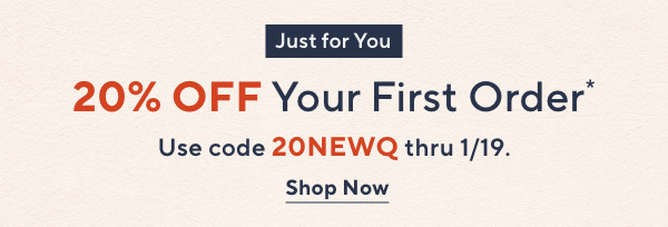 Unlock 20% off Your First Purchase