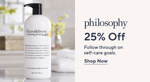 philosophy 25% off
