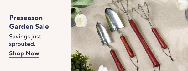 preseason garden sale