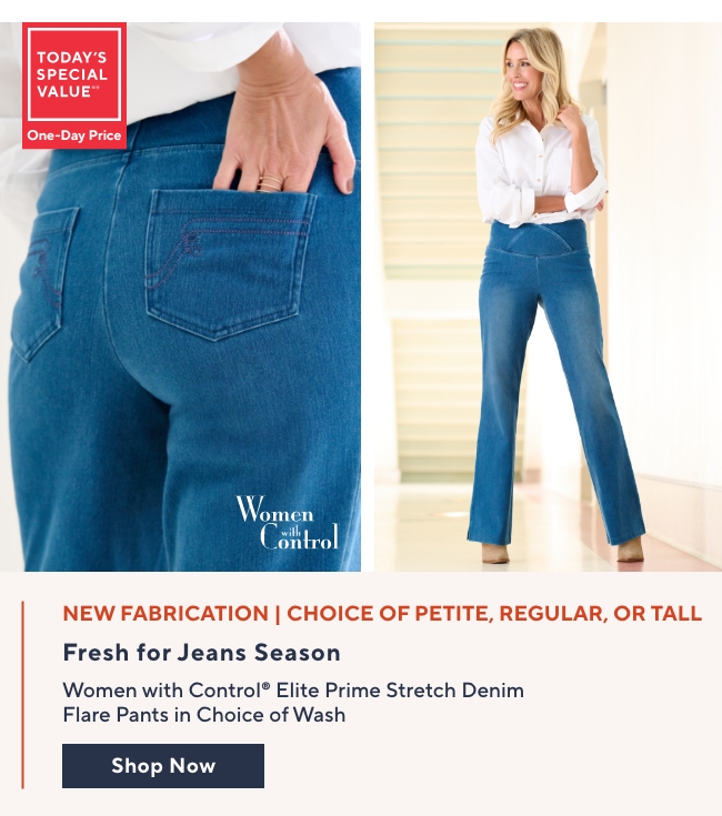 As Is Women with Control Tall Prime Stretch Denim Pants 