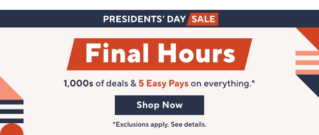 Presidents Day Sale