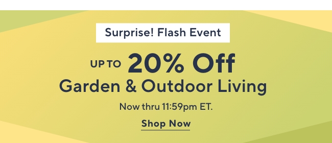 Up to 20% Off Garden & Outdoor