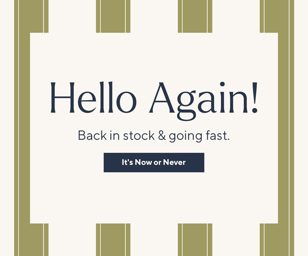 It's Back in Stock