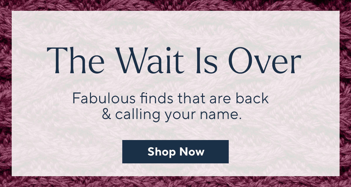 It's Back in Stock