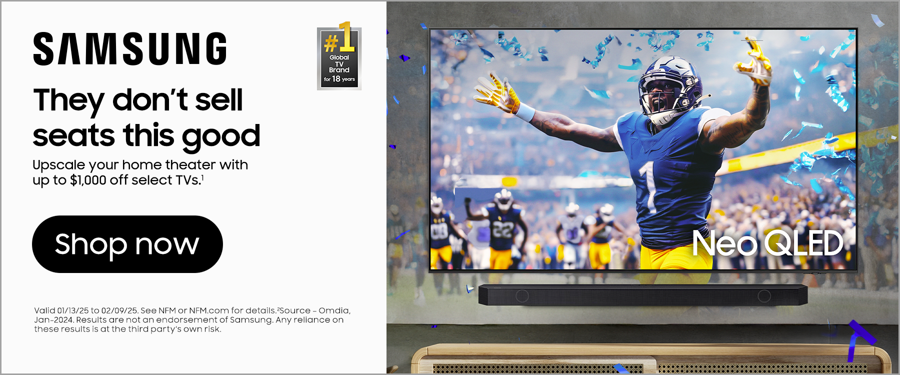 Samsung Super Bowl Offer Stripe