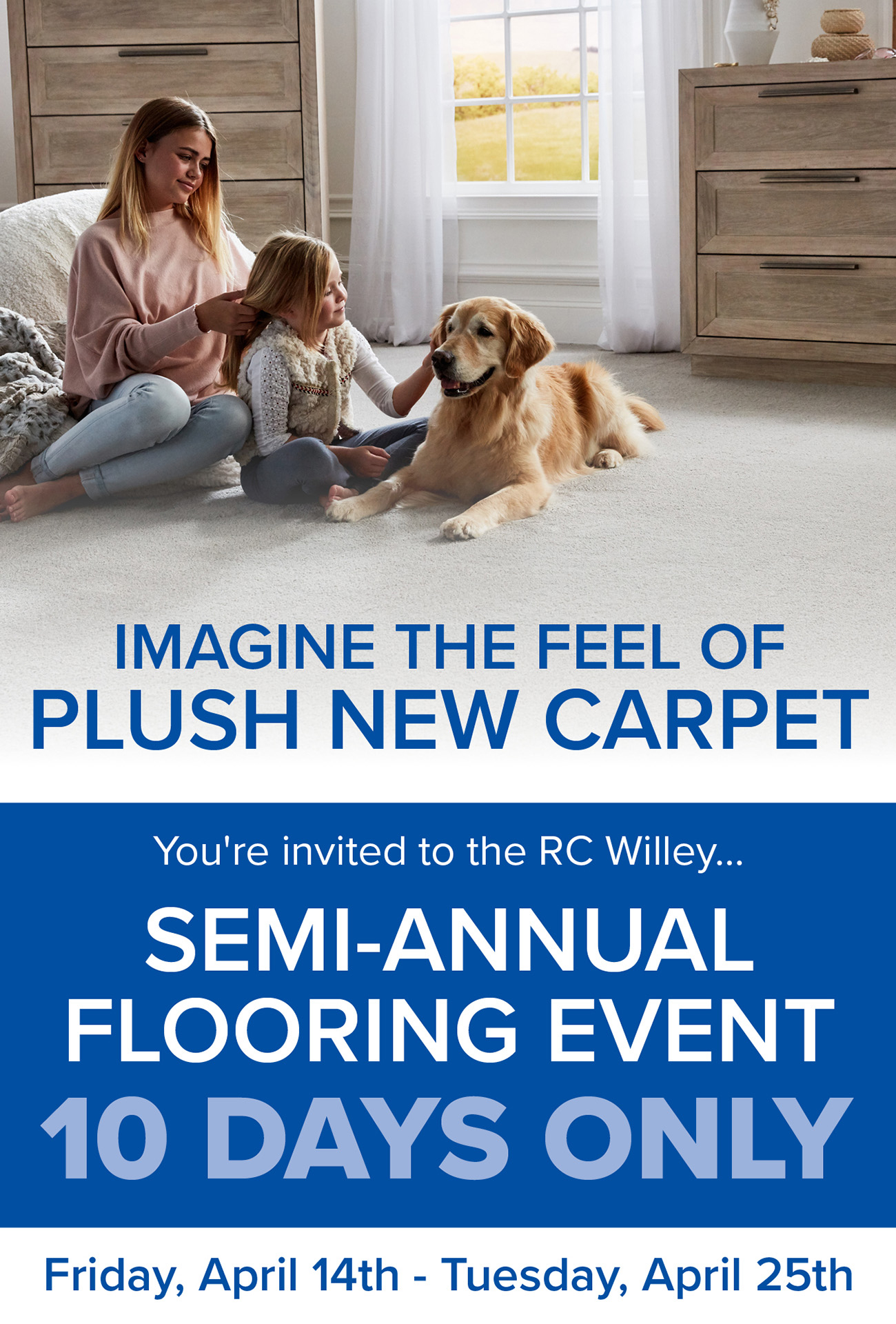 IMAGINE THE FEEL OF PLUSH NEW CARPET