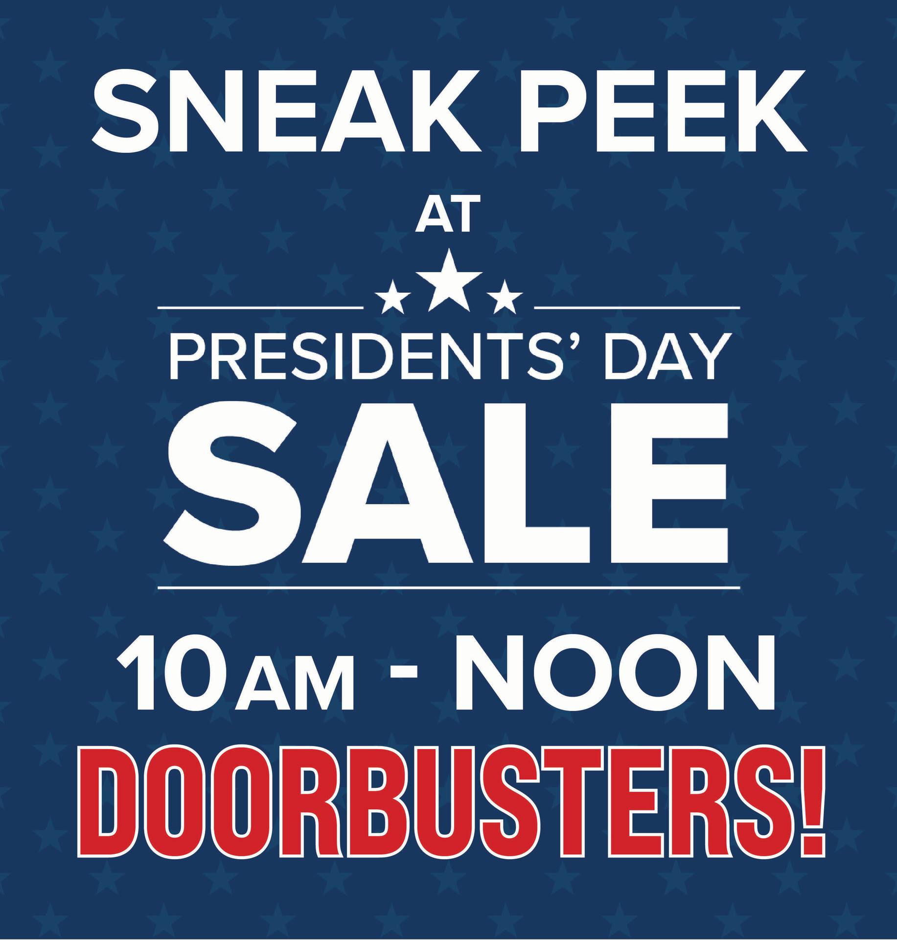 Presidents' Day 2025 Doorbusters Preview Header
