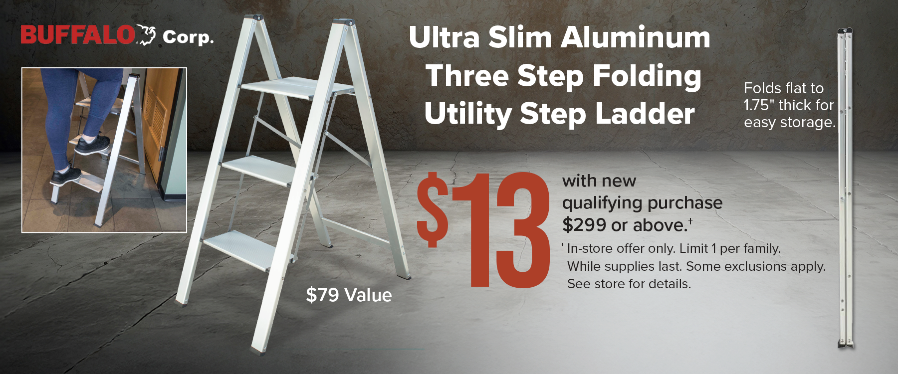 Three Step Utility Ladder Presidents' Day Stripe