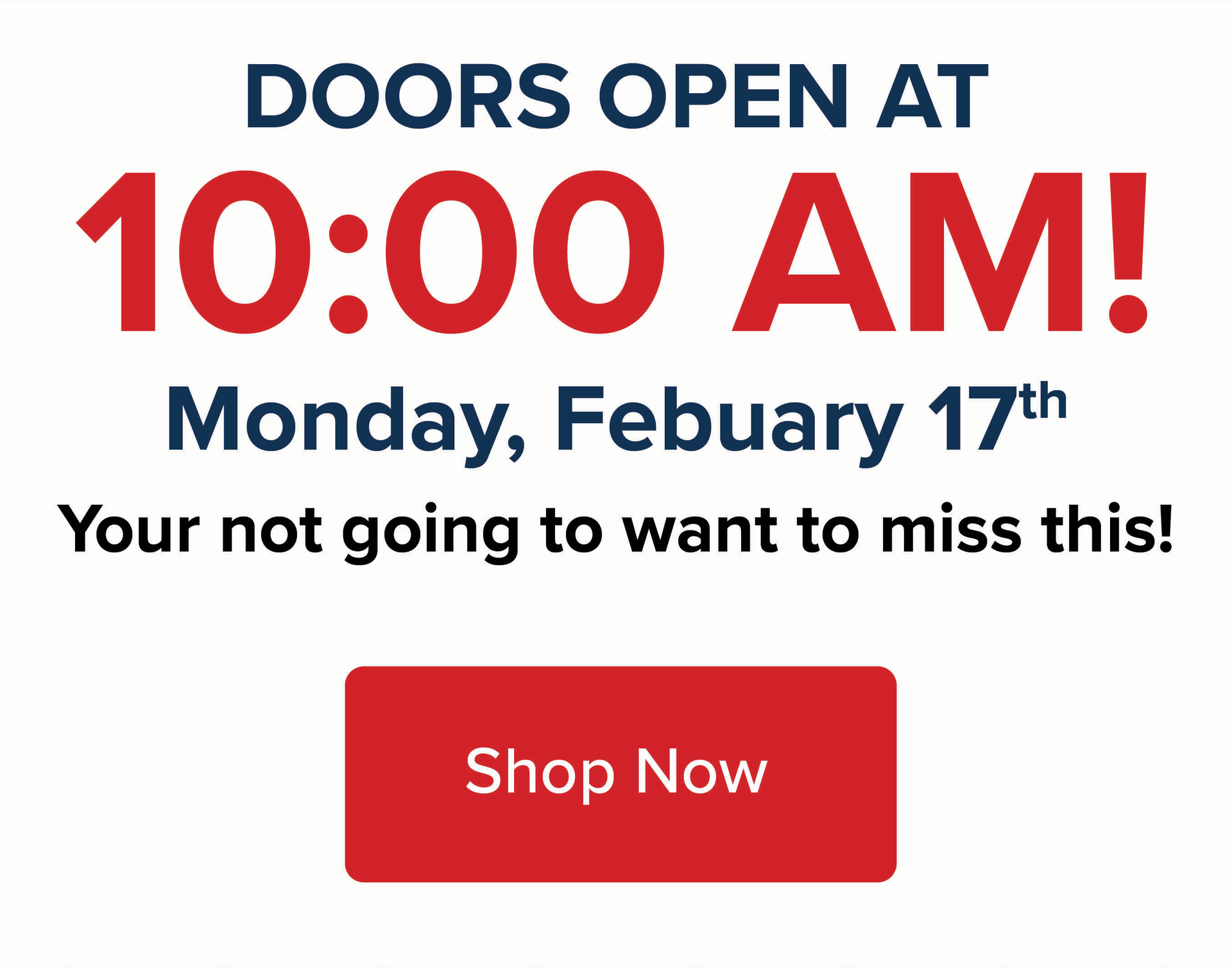Doors Open Announcement 2025