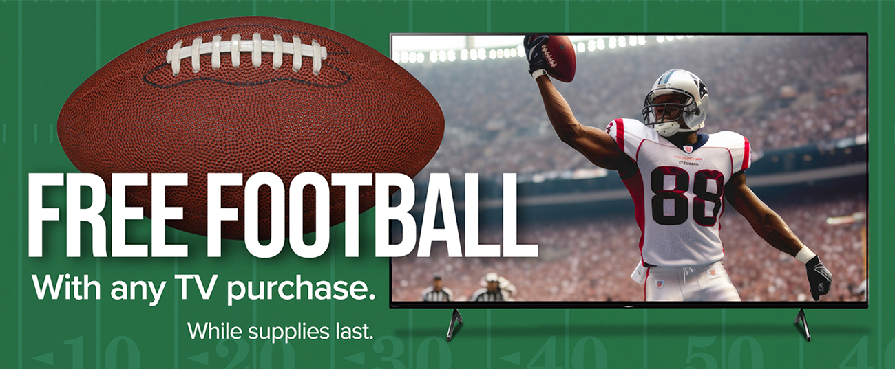 Free Football with TV Purchase Stripe