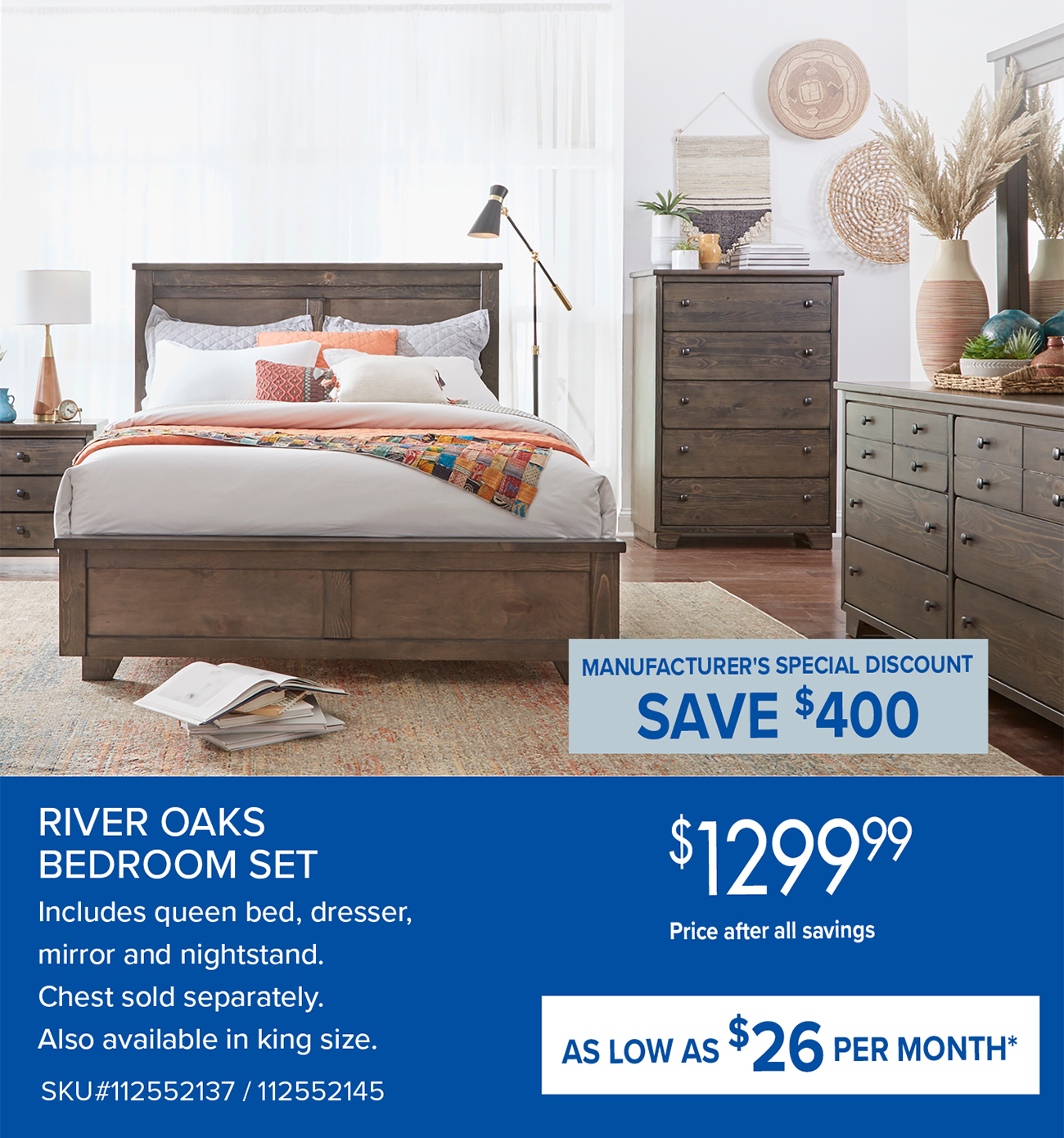 RIVER OAKS BEDROOM SET