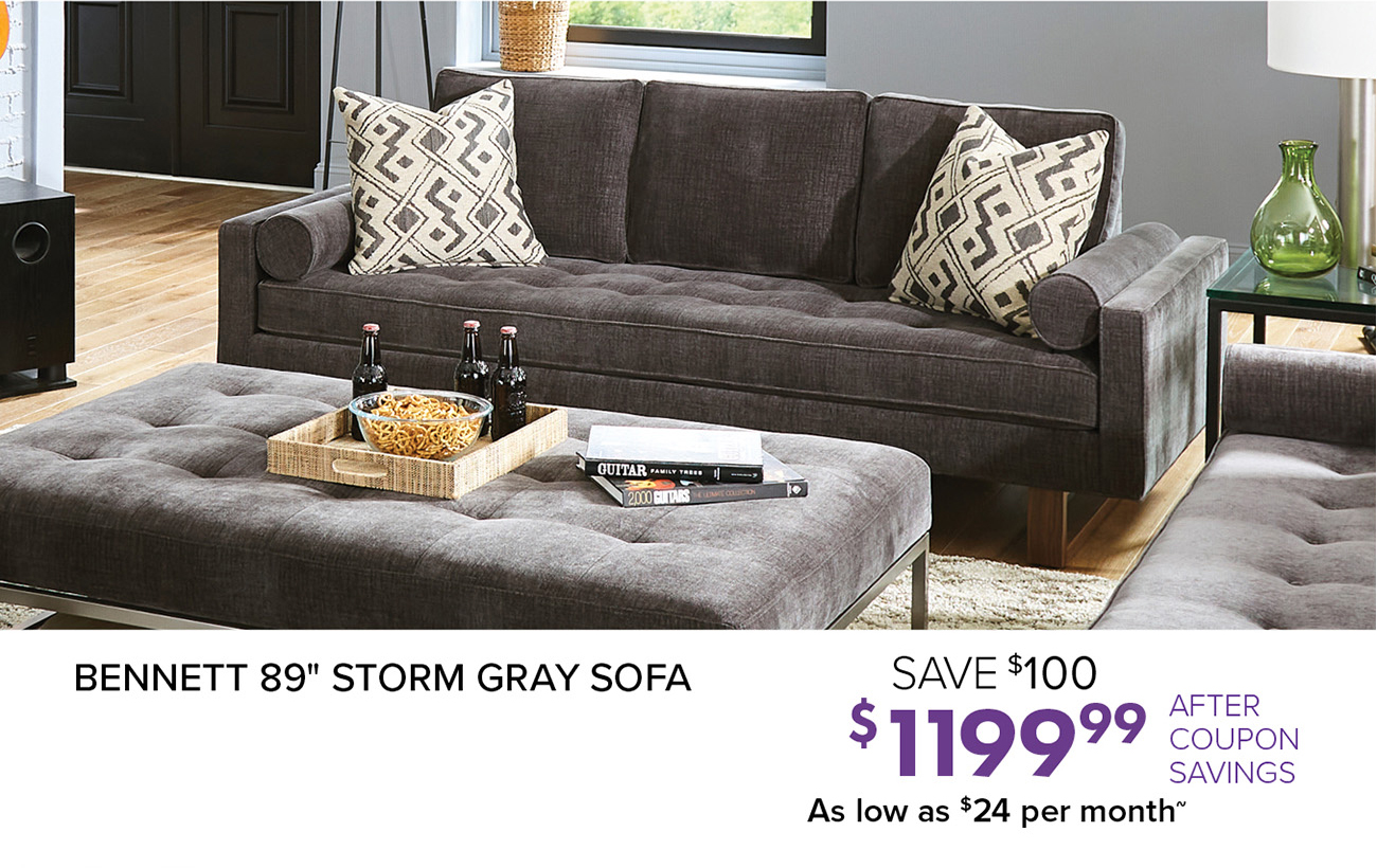 BENNETT 89 STORM GRAY SOFA