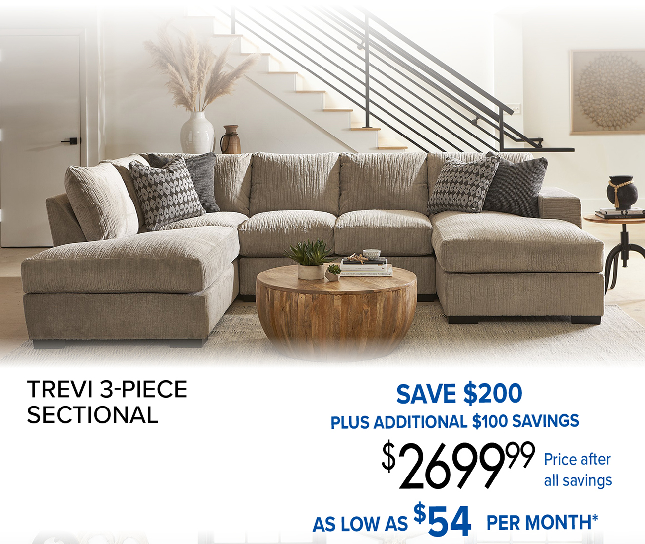 TREVI 3-PIECE SECTIONAL