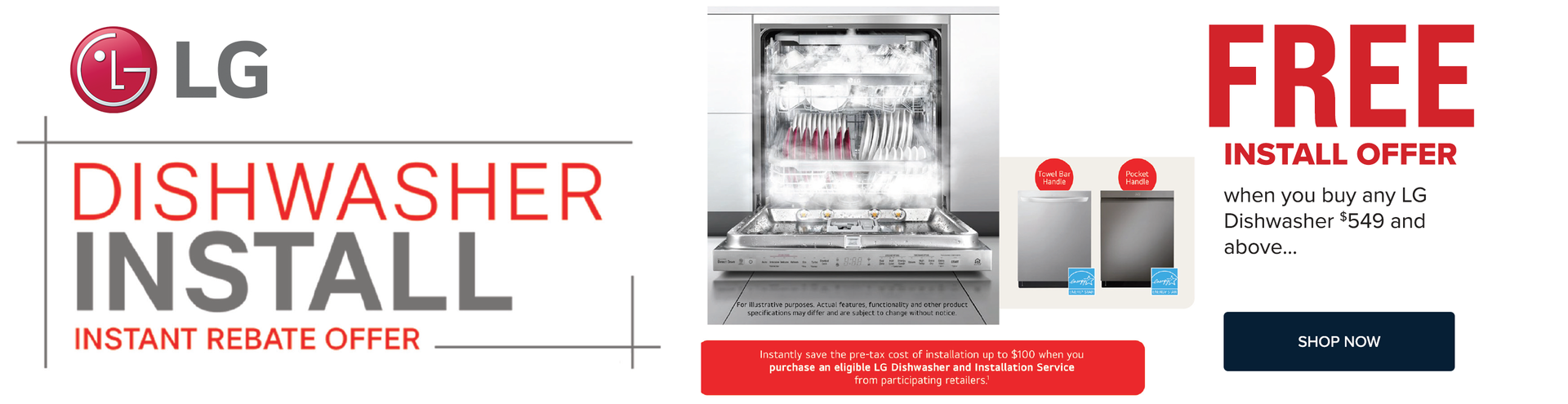 LG Free Dishwasher Install Memorial Day Offer May 2025