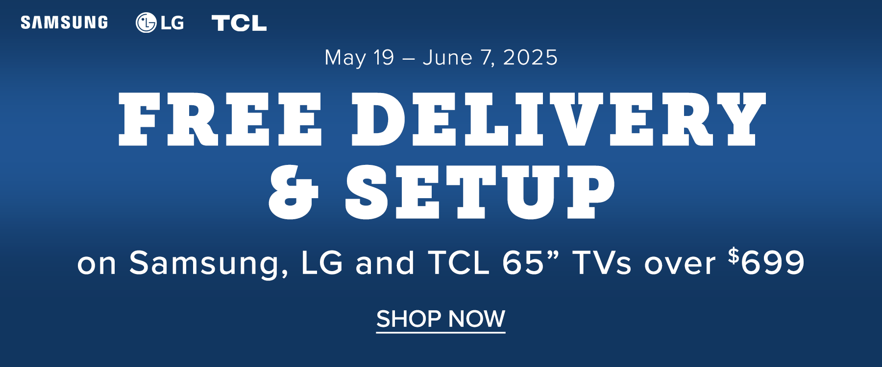 Free TV Delivery Memorial Day Stripe May 2025